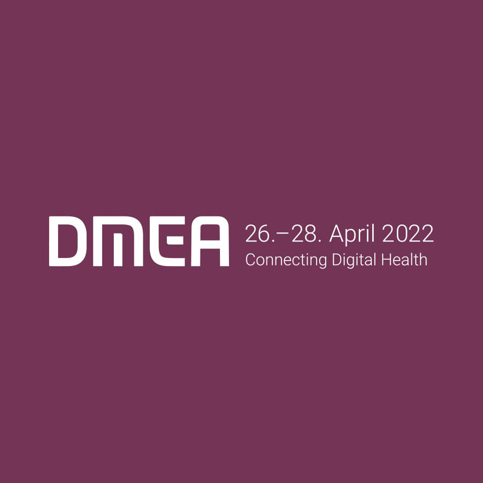 Logo der DMEA vom 26. - 28. April 2022