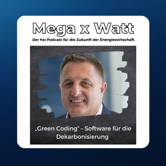 Podcast-Titelbild mit der Überschrift Mega x Watt.