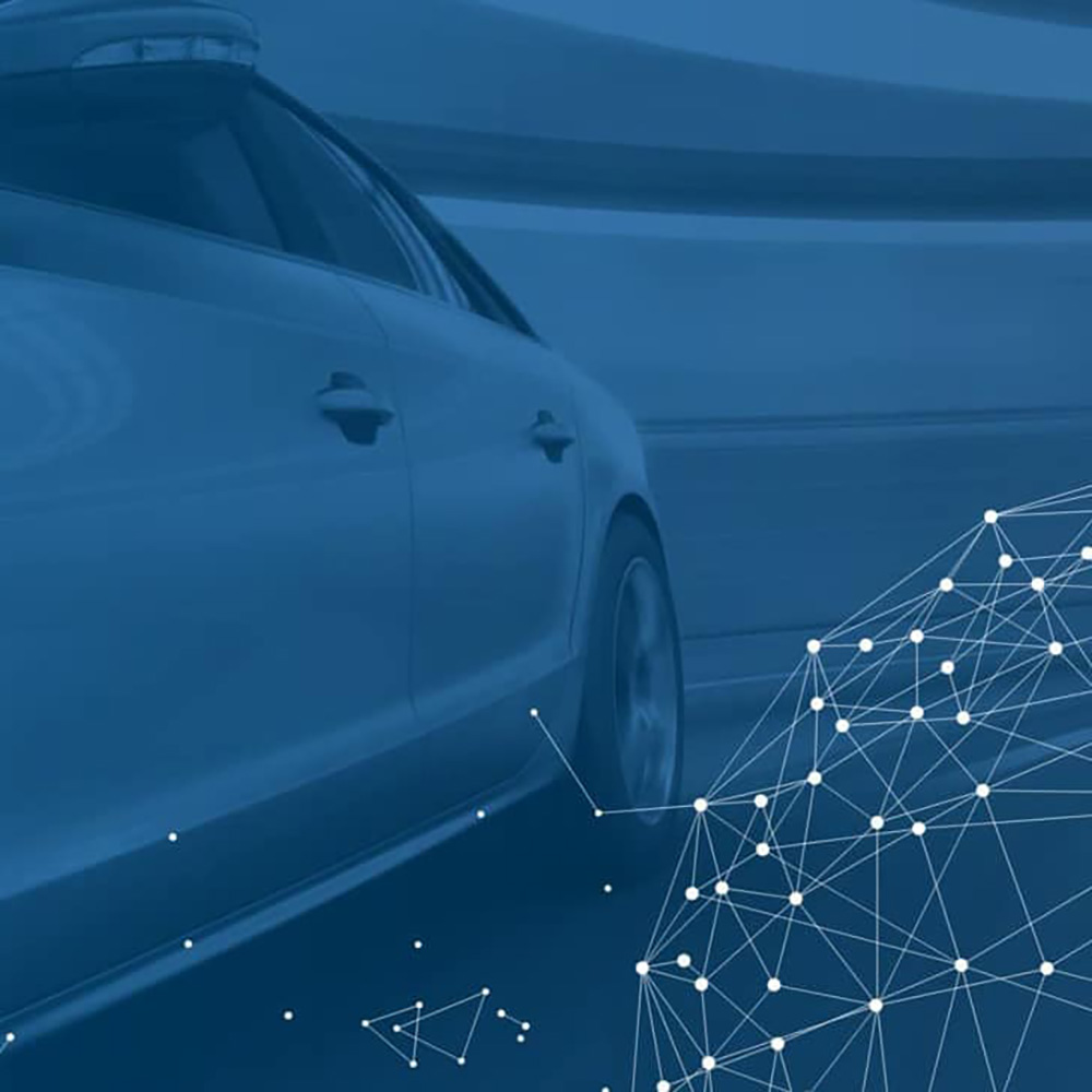 Fahrendes Auto und Polygone