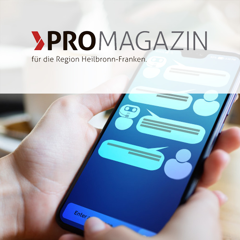 Pro Magazin Logo über einem Smartphone